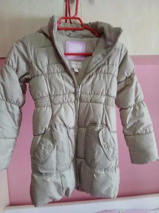 Chaqueta invierno niña beige 8 años