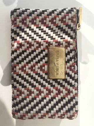 Monedero Bimba y Lola piel trenzada multicolor