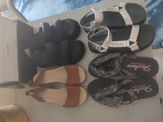 Sandalias Guess Mujer Talla 39 Doradas lote