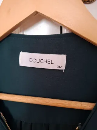 Blusa verde COUCHEL cremallera cuello
