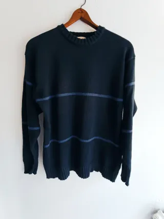 Jersey de rayas azul marino talla XL
