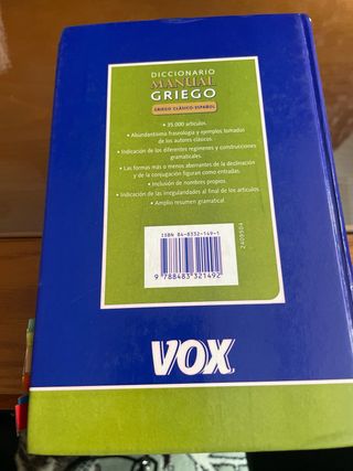 Diccionario Manual Griego, Griego Clasico-espan...