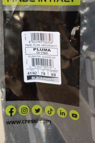Pinne subacquee nuove di zecca Cressi Feather taglia 41-42