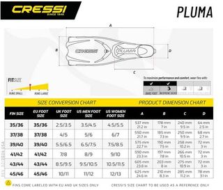 Pinne subacquee nuove di zecca Cressi Feather taglia 41-42