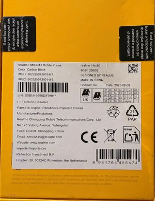 Realme 14x 5G 256GB Negro