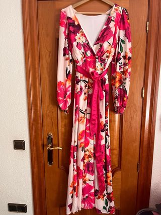 Vestido largo estampado floral