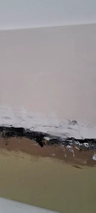 Cuadro abstracto pintado a mano color tierra verde