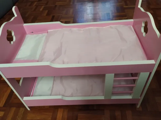 Cuna litera madera El Corte Inglés rosa