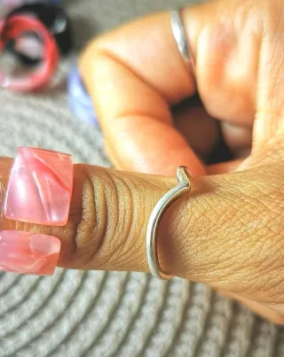 Anillos Mármol Ajustables Multicolor