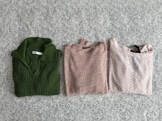 Lote 3 jerseys finos calados
