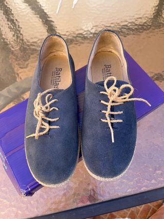 Zapatos Blucher Serraje Niño Talla 35 Azul