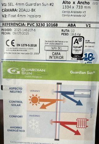 Ventana PVC 153x93cm
