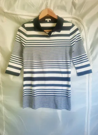 Camiseta Massimo Dutti Rayas Azul Marino/Blanco