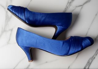 Zapatos de tacón azul talla 37