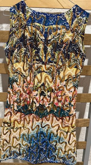 Vestido de lentejuelas multicolor