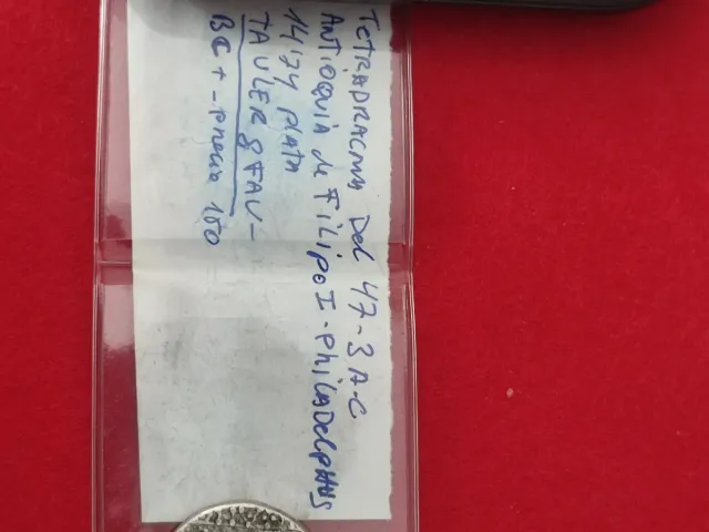 Moneda Tetradracma Antioquia.Filipo l