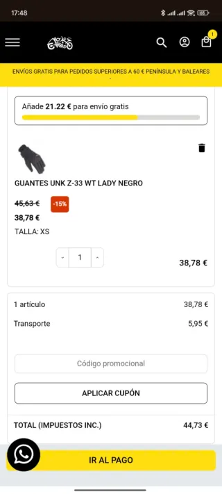 Guantes Moto Mujer Negros