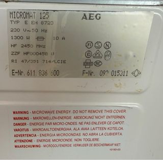 Microondas AEG MICROMAT 125