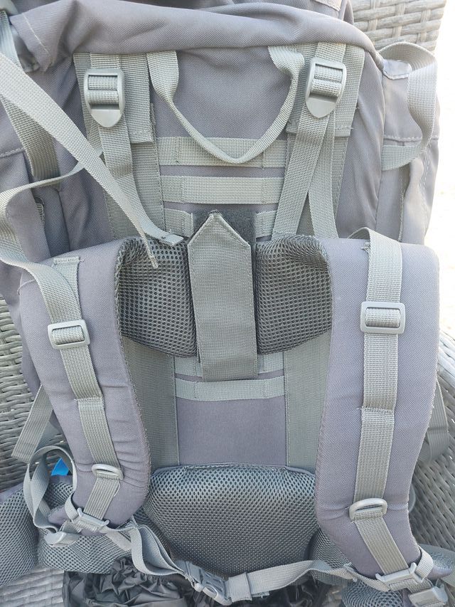 Mochila Boomerang gris y azul