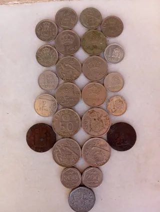 Lote de monedas antiguas de Pesetas