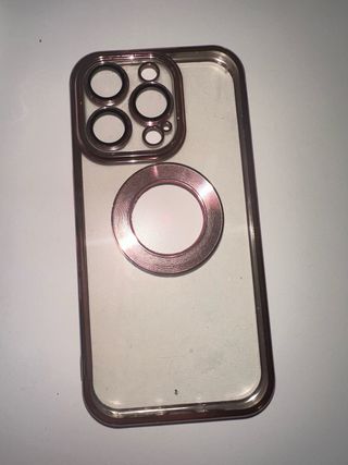 Custodia per iPhone 14 Pro rosa con anello