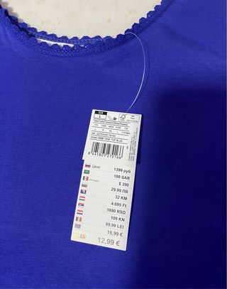 Camiseta Women Secret Azul Talla L