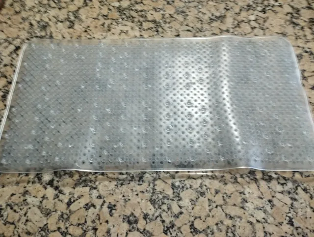 Alfombra ducha/bañera transparente 63x32cm