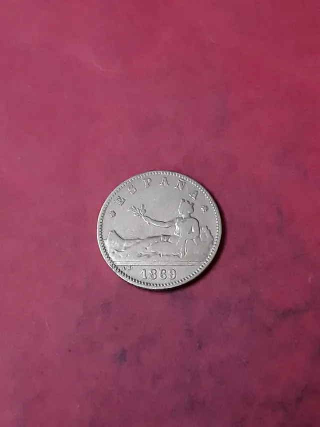 1 PESETA PLATA 1869 LEYENDA ESPAÑA. RARA