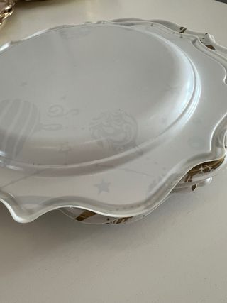 Set 6 Piatti Natale Oro Bianco