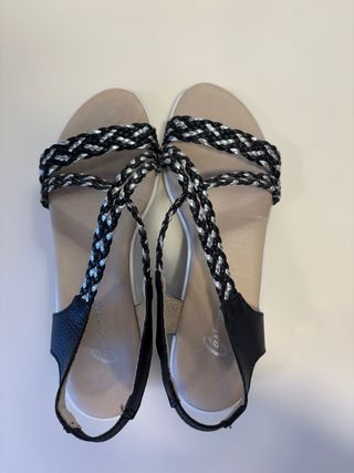 Sandalias Castellanisimos Negras/Plata