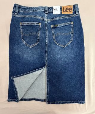 Falda tejana midi azul