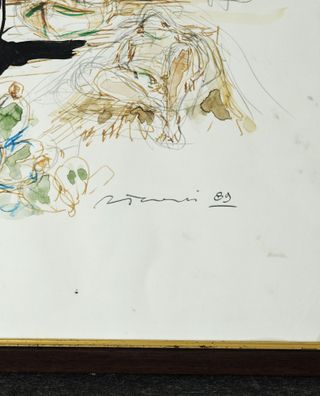 Disegno acquerellato - Firmato e datato 1989