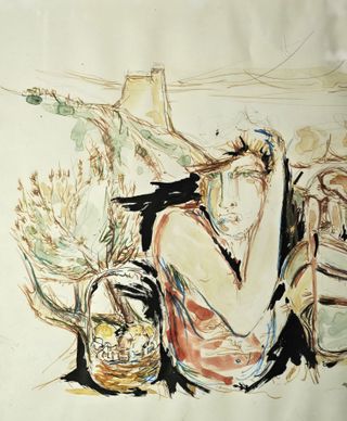 Disegno acquerellato - Firmato e datato 1989