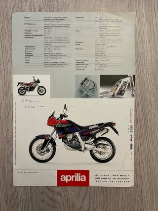 Depliant Aprilia Pegaso 650 anni '80/'90