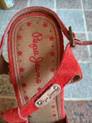 Sandalias tacon Pepe Jeans Rojas Piel