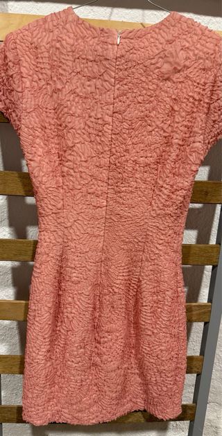 Vestido salmón texturizado