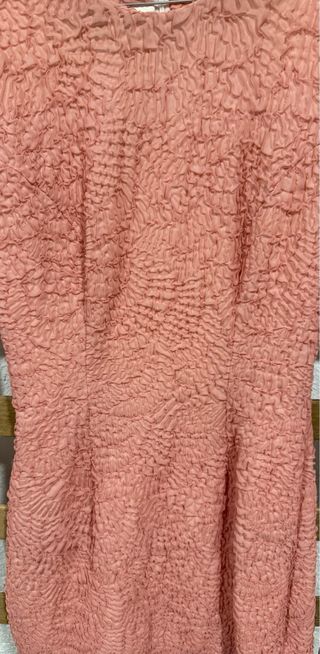 Vestido salmón texturizado