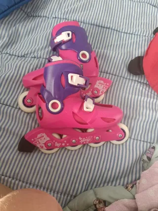 Patines ajustables rosas y morados talla 30-32
