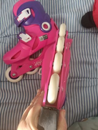 Patines ajustables rosas y morados talla 30-32
