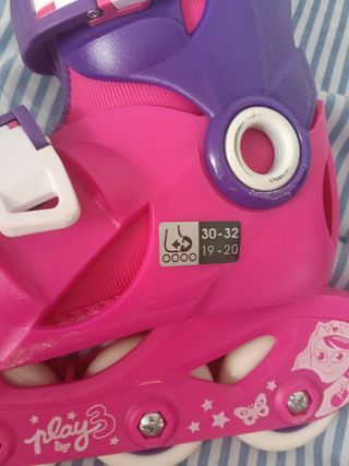 Patines ajustables rosas y morados talla 30-32