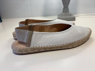 Alpargatas Mimao Piel Blanca Talla 38