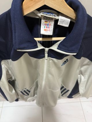 Chaqueta Adidas Azul y Beige