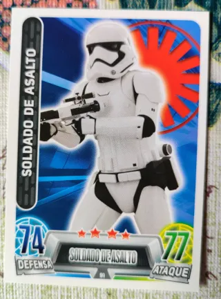 N° 91 - Star Wars Force Attax Topps Carta Soldado