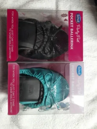 Scholl Pocket Ballerina (Negro/Turquesa)