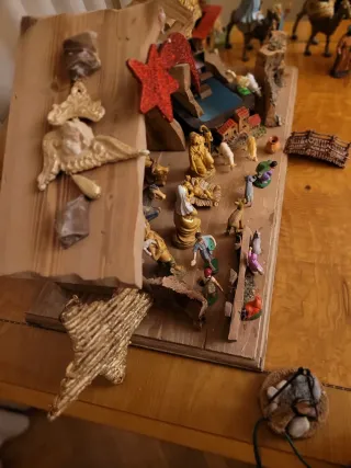 Belén Navidad Madera Artesanal