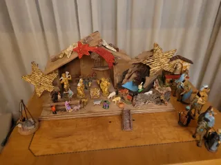 Belén Navidad Madera Artesanal