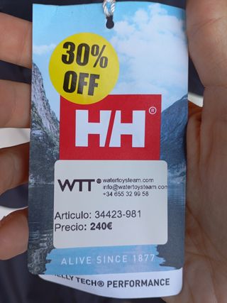 Chaqueta Helly Hansen gris y amarilla