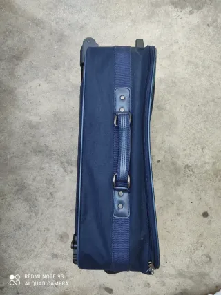 Maleta trolley azul y verde 