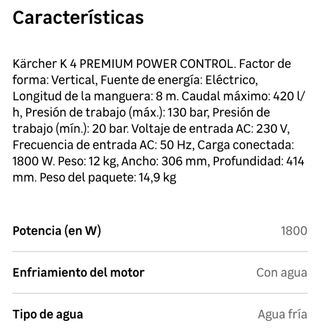 KARCHER K4 Premium Power Control. Como nueva, 1uso