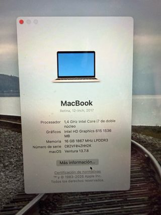 MacBook 12 2017 i7 16GB 512GB Oro Rosa